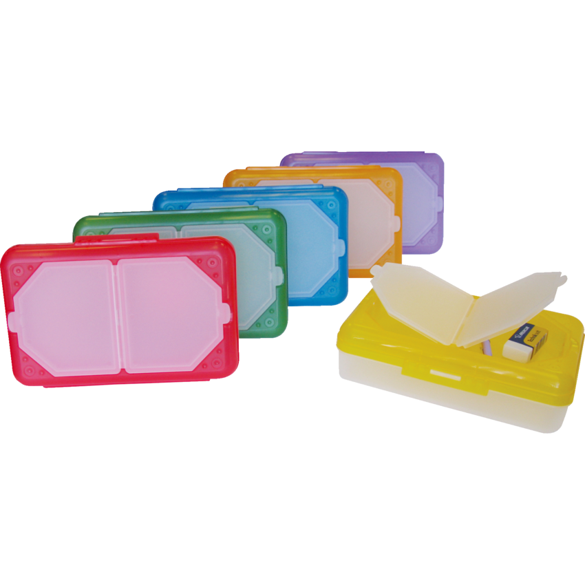 VLB Pencil Case with Organizer 8-1/2"W x 2-1/2"D x 5-1/2"H Assorted Colours