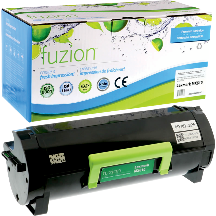fuzion™ Compatible Laser Cartridges (Lexmark MX610) Black
