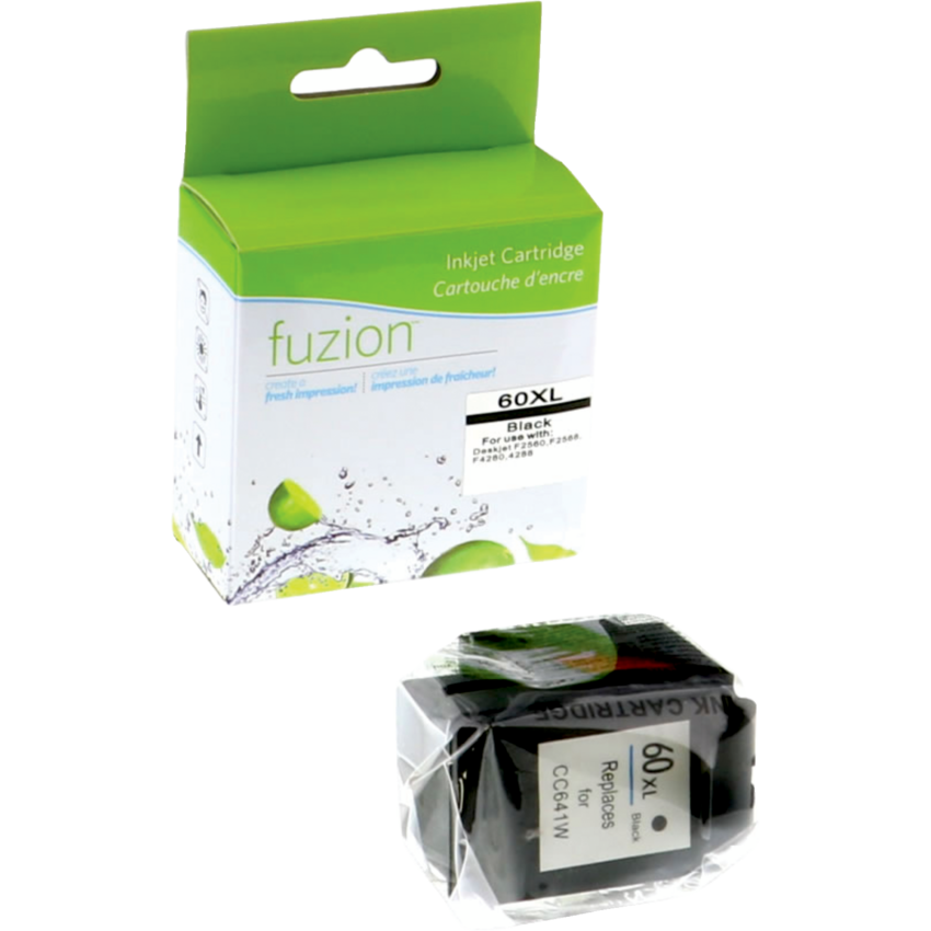 fuzion™ Remanufactured Inkjet Cartridges (HP 60XL) Black