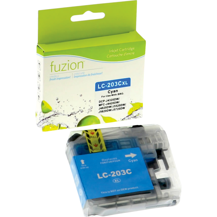 fuzion™ Compatible Inkjet Cartridge (Bro LC203C) Cyan