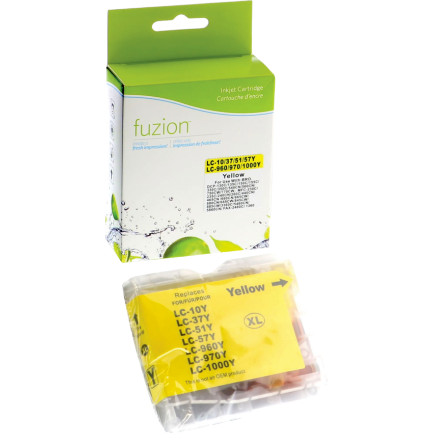 fuzion™ Compatible Inkjet Cartridge (Bro LC51C, LC 51) Yellow