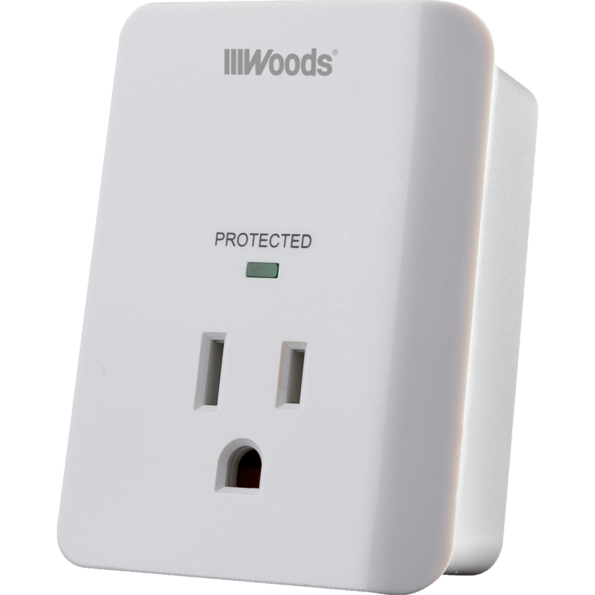 Woods® Surge Protector Appliance Alarm Wall Tap