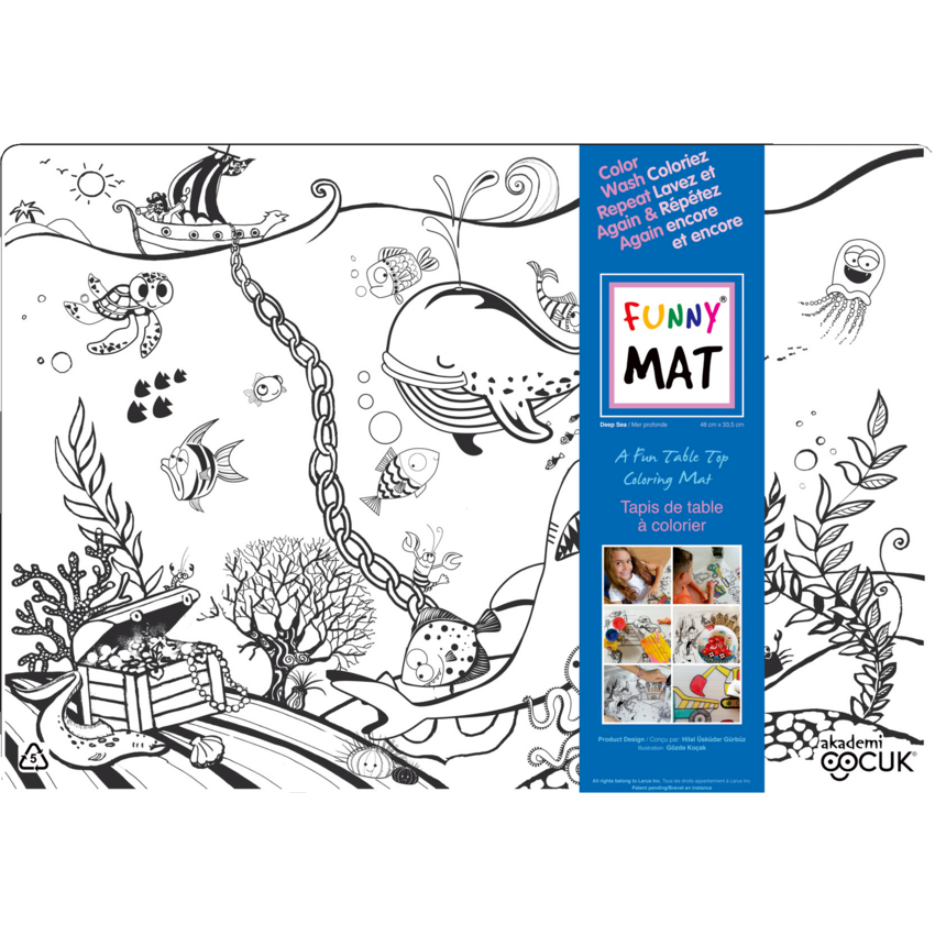 Funny® Mat Table Top Colouring Mat Deepsea