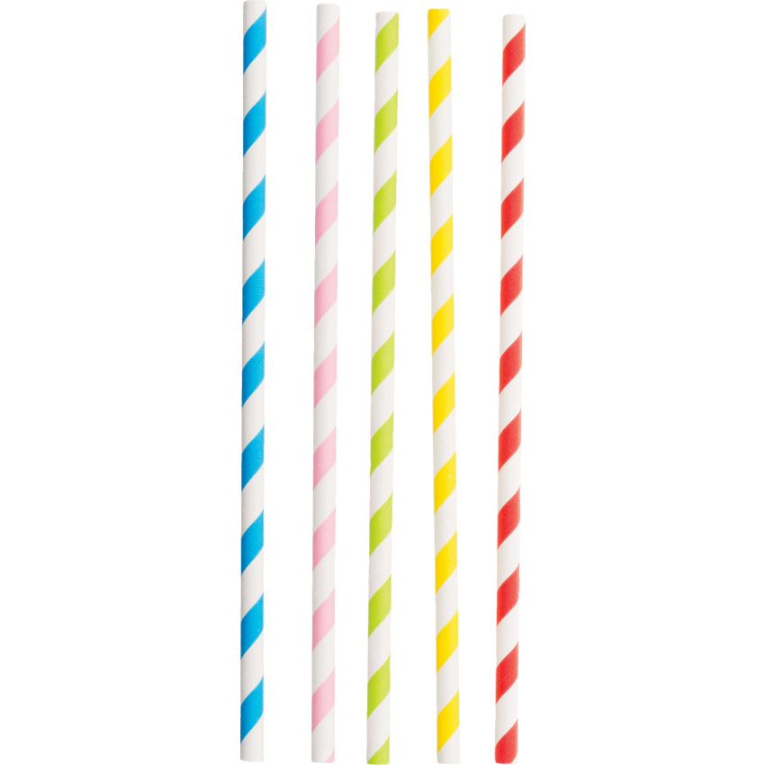 Stone™ Paper Drinking Straws 8" Assorted Colours 400/box