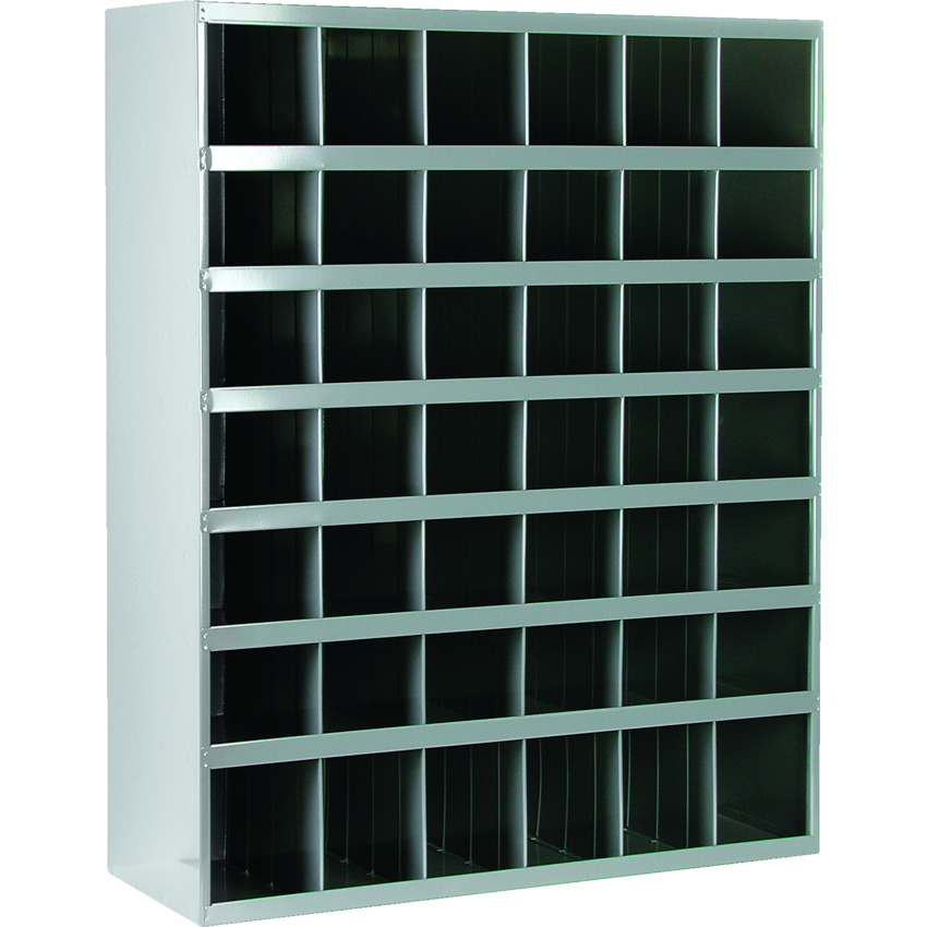 Durham MFG® Storage Bin Cabinet 42 Bin 33-3/4"W x 12"D x 42"H Grey