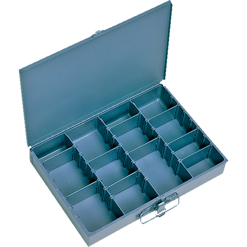 Durham MFG® Adjustable Compartment Box 18"W x 12"D x 3"H Grey