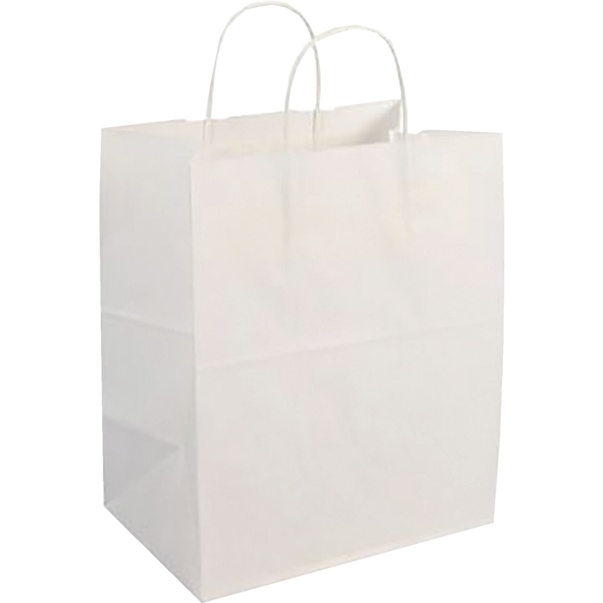 Duro® Paper Bags 10" W x 6-3/4" D x 12" H White 250/cse