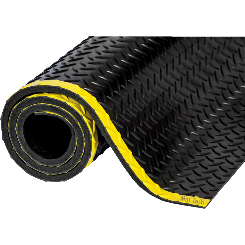 Mat Tech Workers Delight Deck Plate 5/8" 36" x 60" Black/Yellow