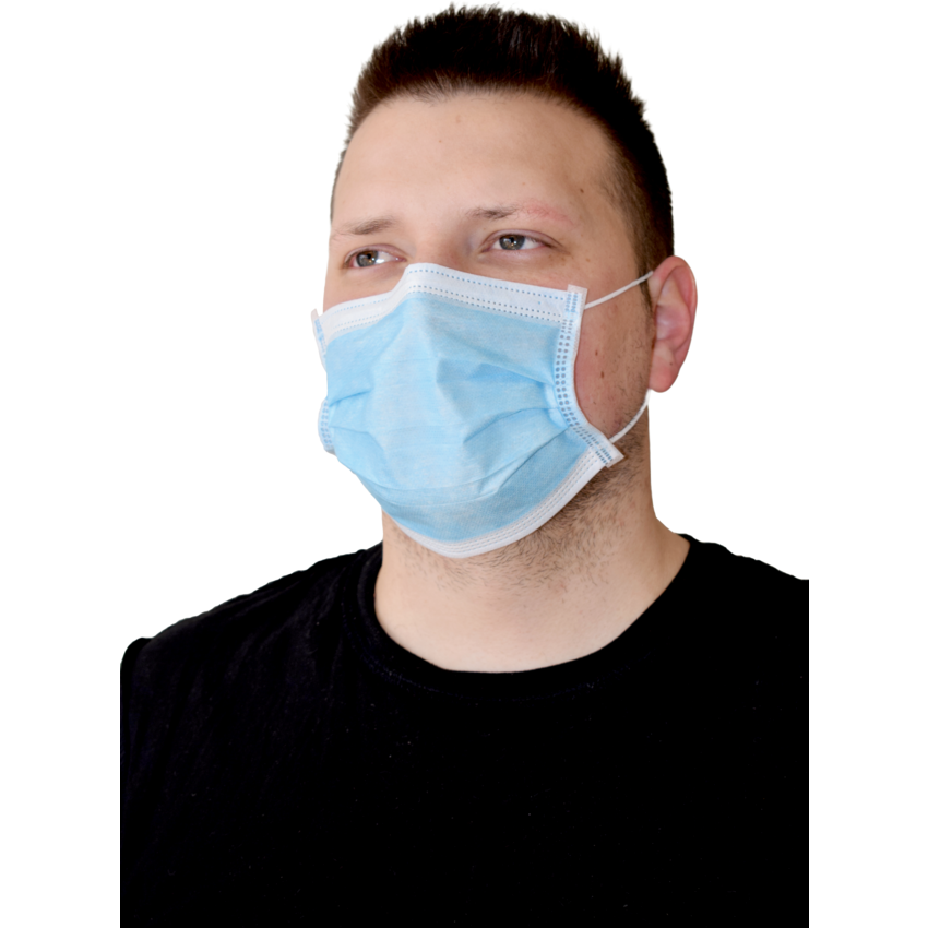 Globe™ Surgical Mask Polypropylene Blue 50/box