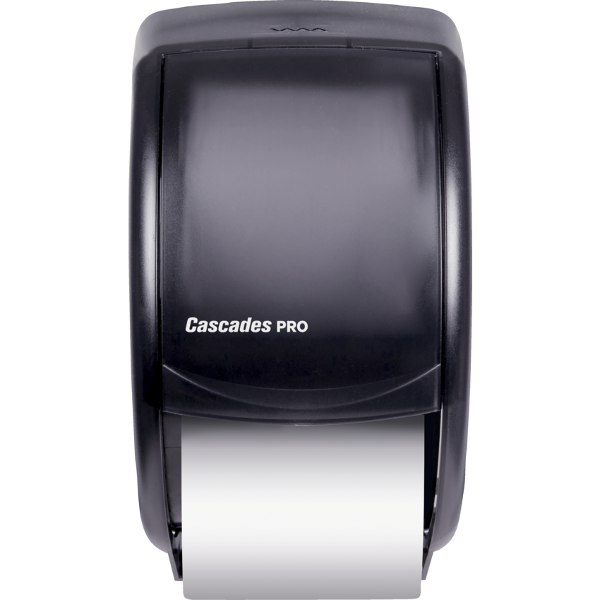 Cascades Pro® Universal Double Roll Bathroom Tissue Dispenser Grey