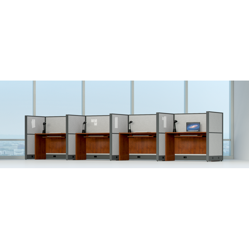 HDL FrameWorks Wall Panel System Telemarketing Cubicle Charcoal/Grey