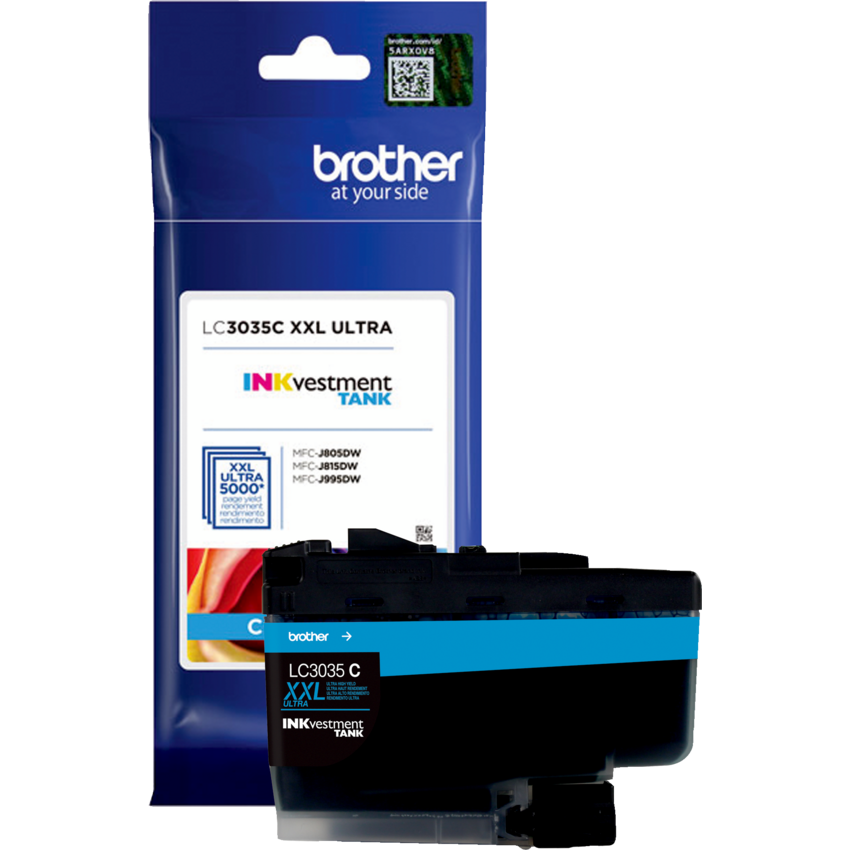 Brother INKvestment Inkjet Cartridge #LC3035C XXL Ultra High Yield Cyan